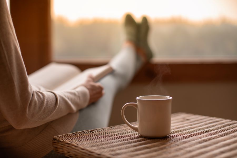 mug on coffee table
